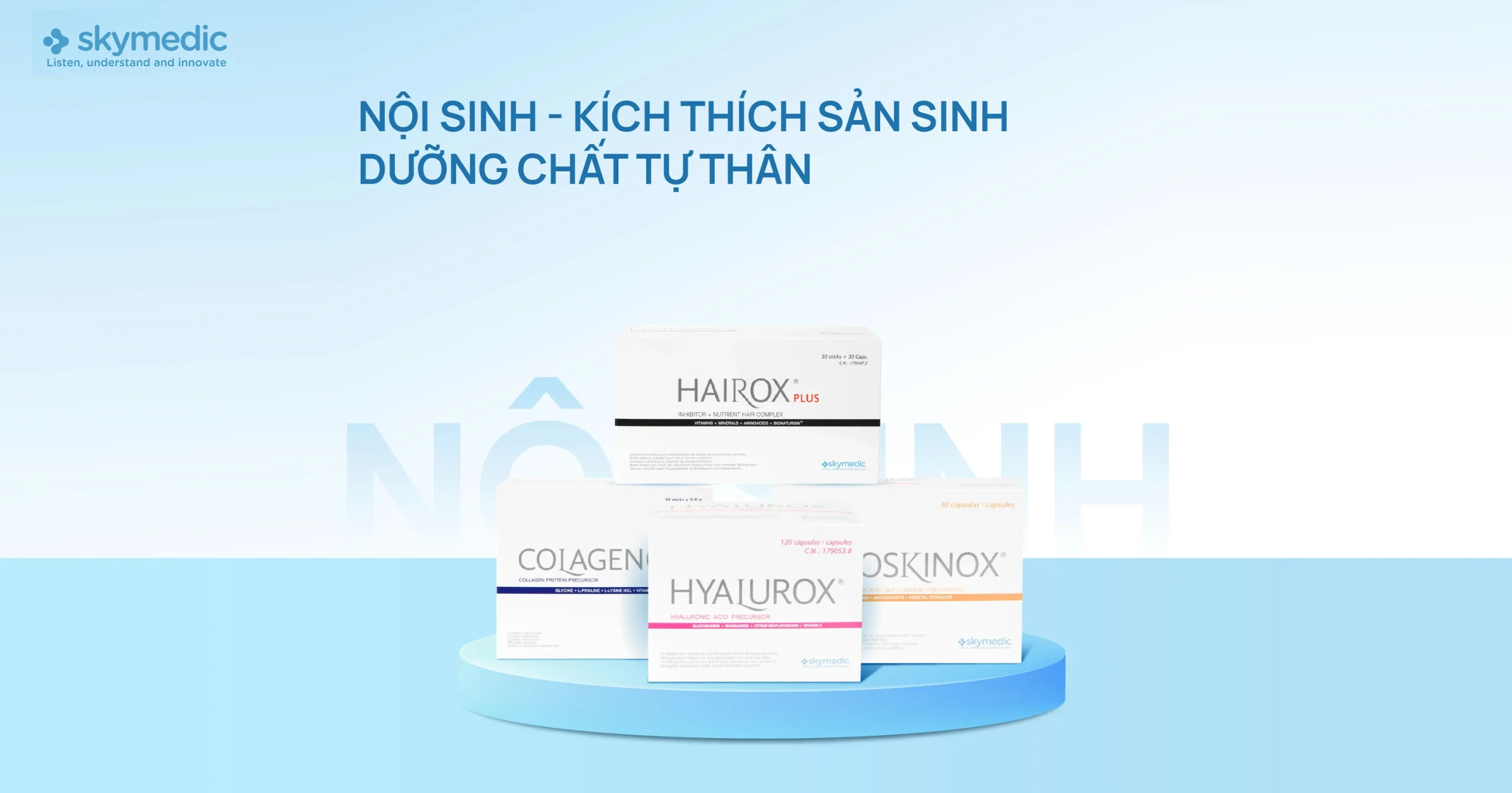 Giải pháp tổng lực 4in1 tái cấu trúc nền da Skymedic